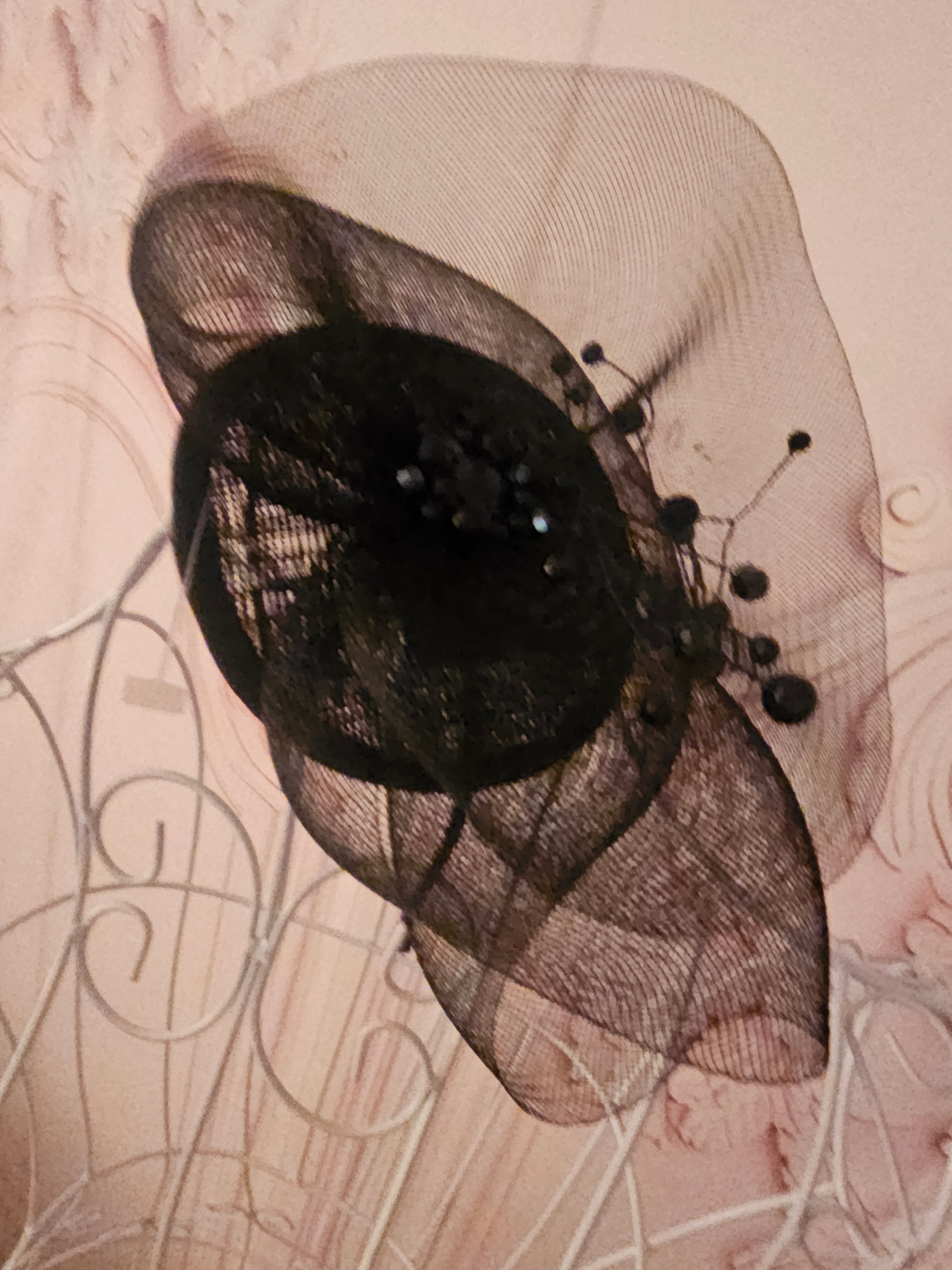 Ladies black classy fascinator