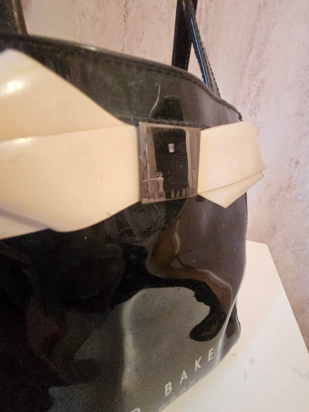 Ladies Ted Baker Black & Cream shopper bag