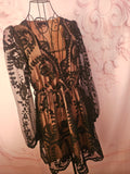 Ladies black lacy boohoo evening dress