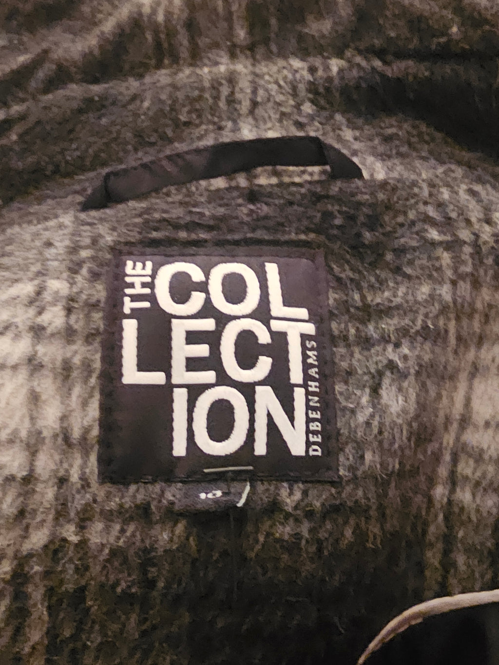 Ladies The Collection at Debenhams Black & Grey Wool Coat