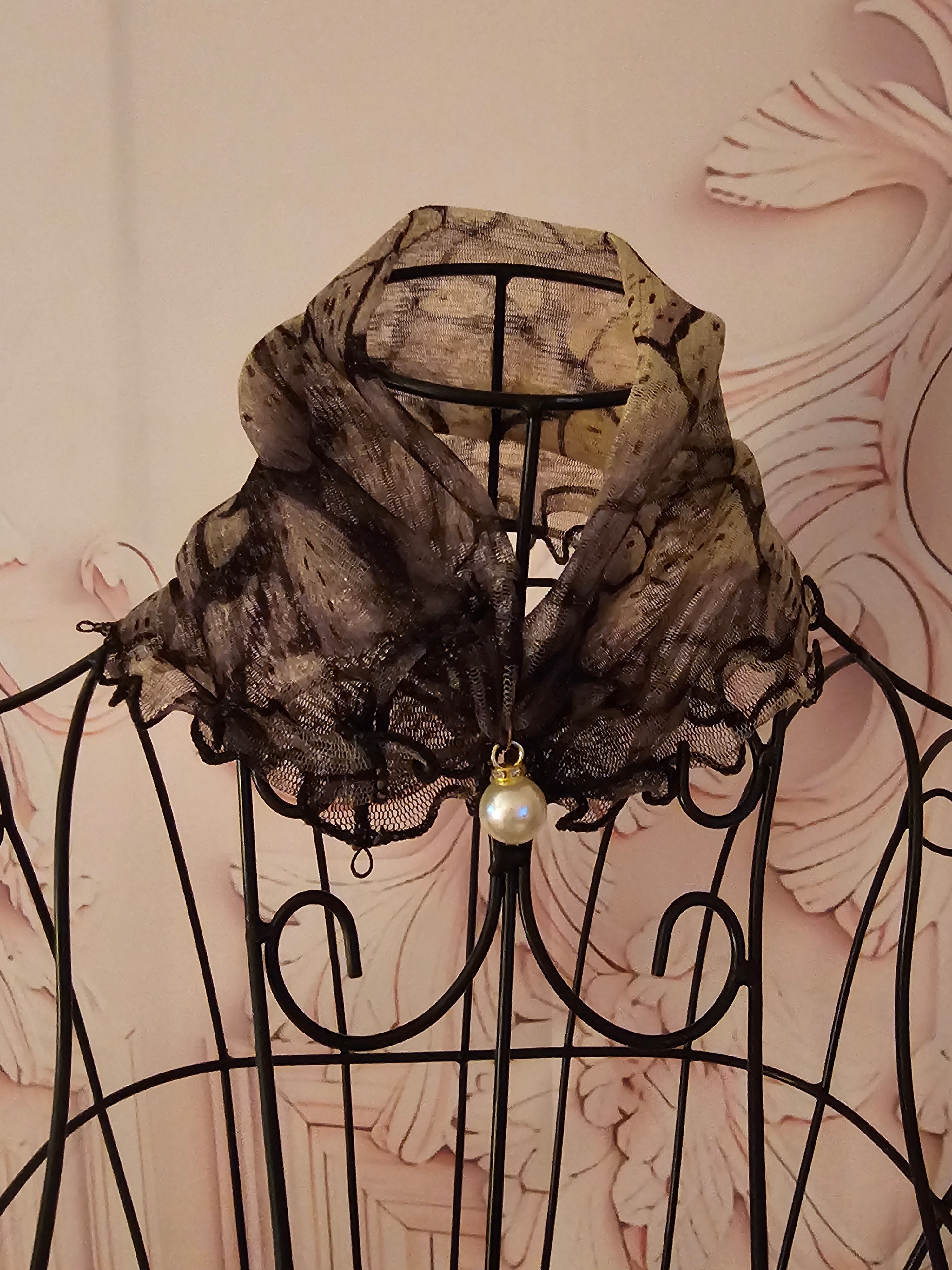 Ladies Fancy Brown Marble effect Neck Scarf