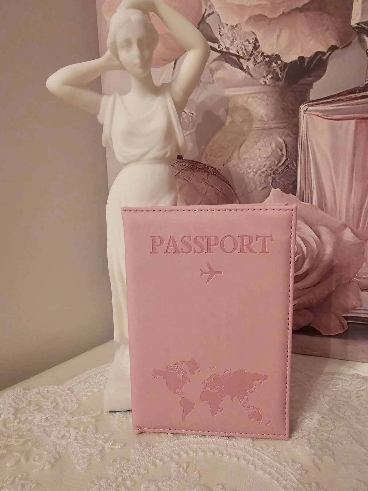 Ladies pink passport holder