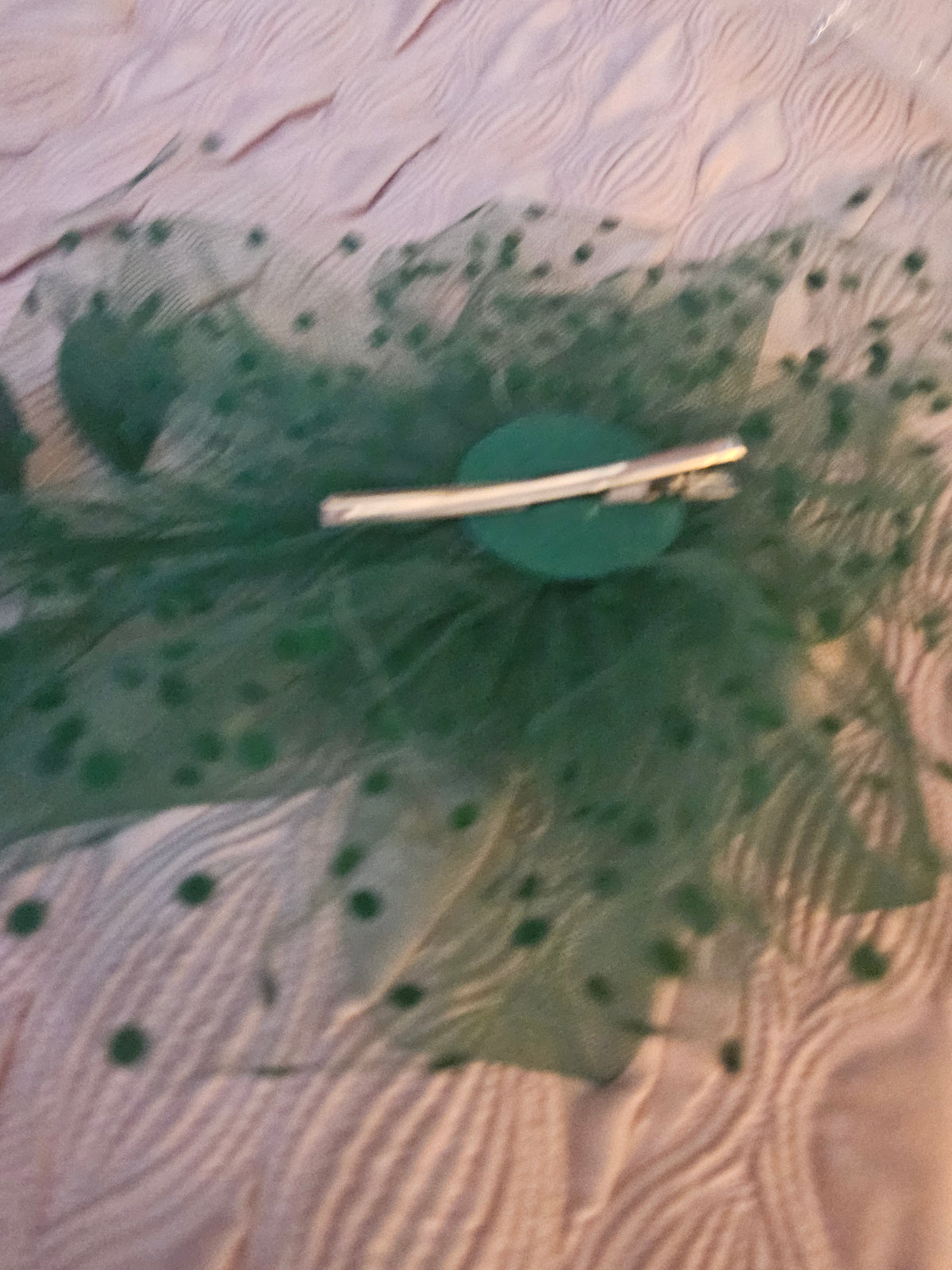 Ladies Bottle Green Reversible Fascinator