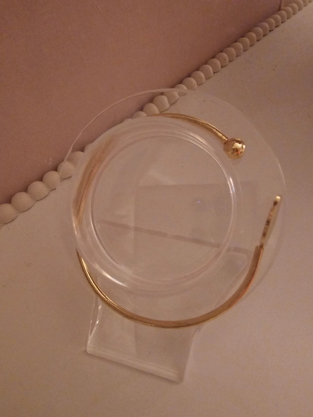 Ladies gold plated Unusual Bangle
