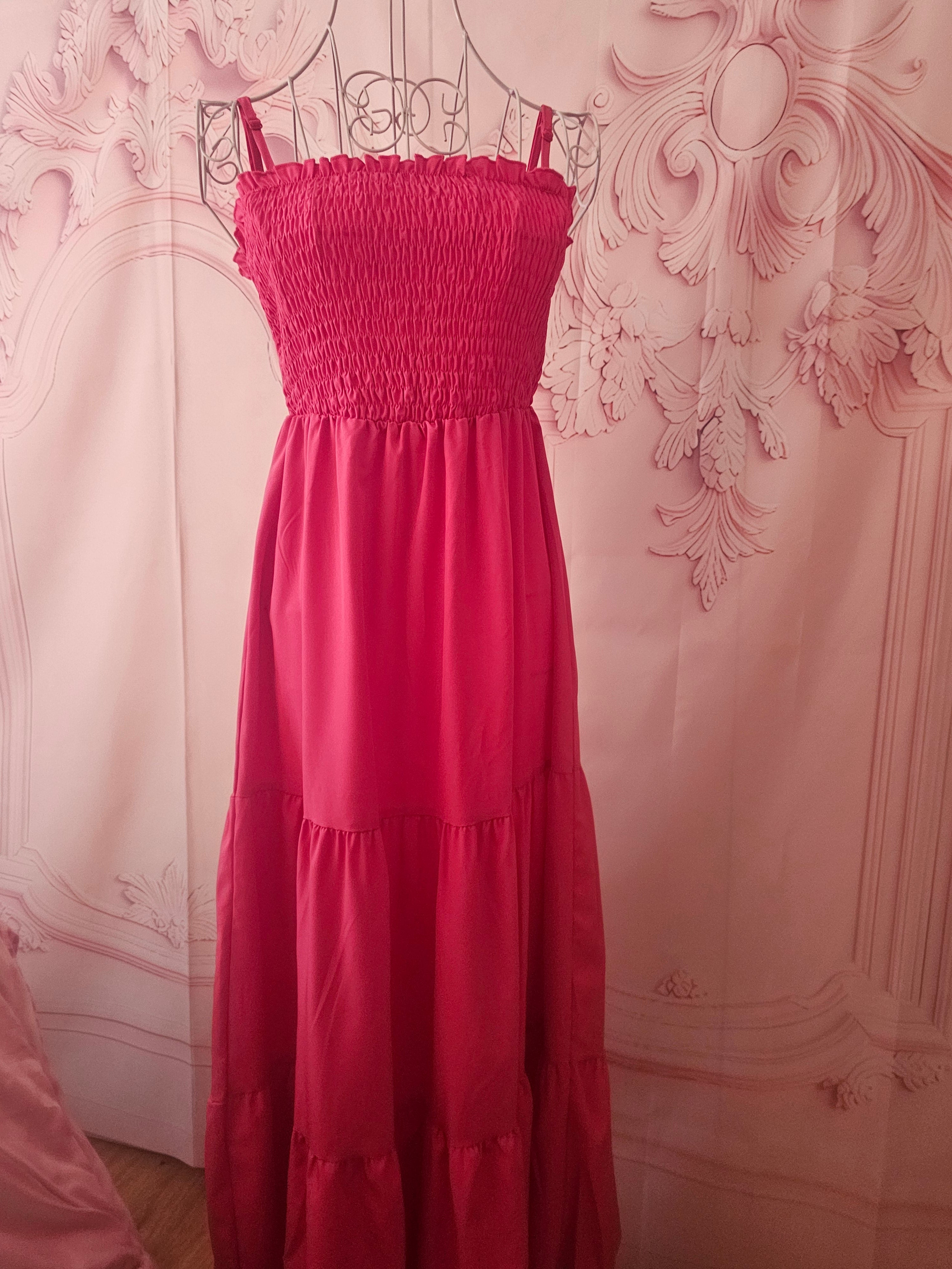 Ladies Pink Maxi Dress