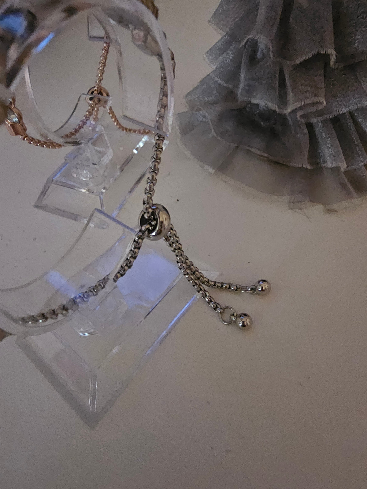 Ladies Silver Diamonte Watch