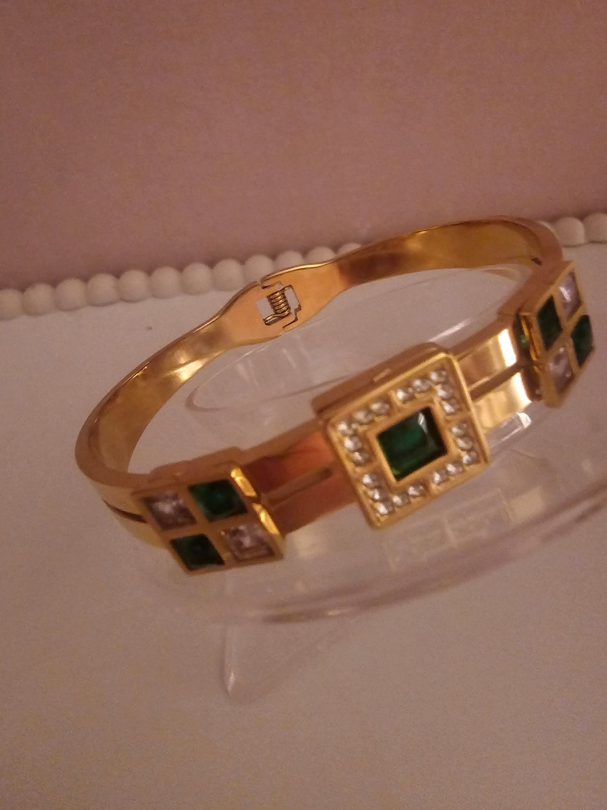 Ladies Solid Gold Plated dress bangles x 2