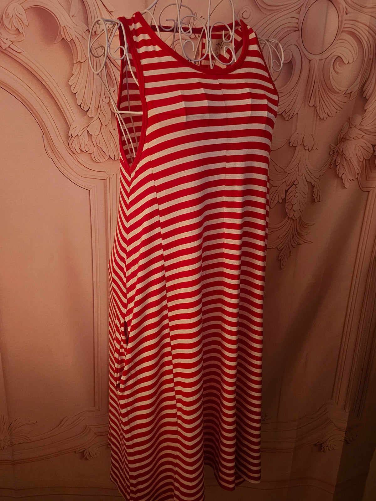 Ladies Next red & white Maxi dress