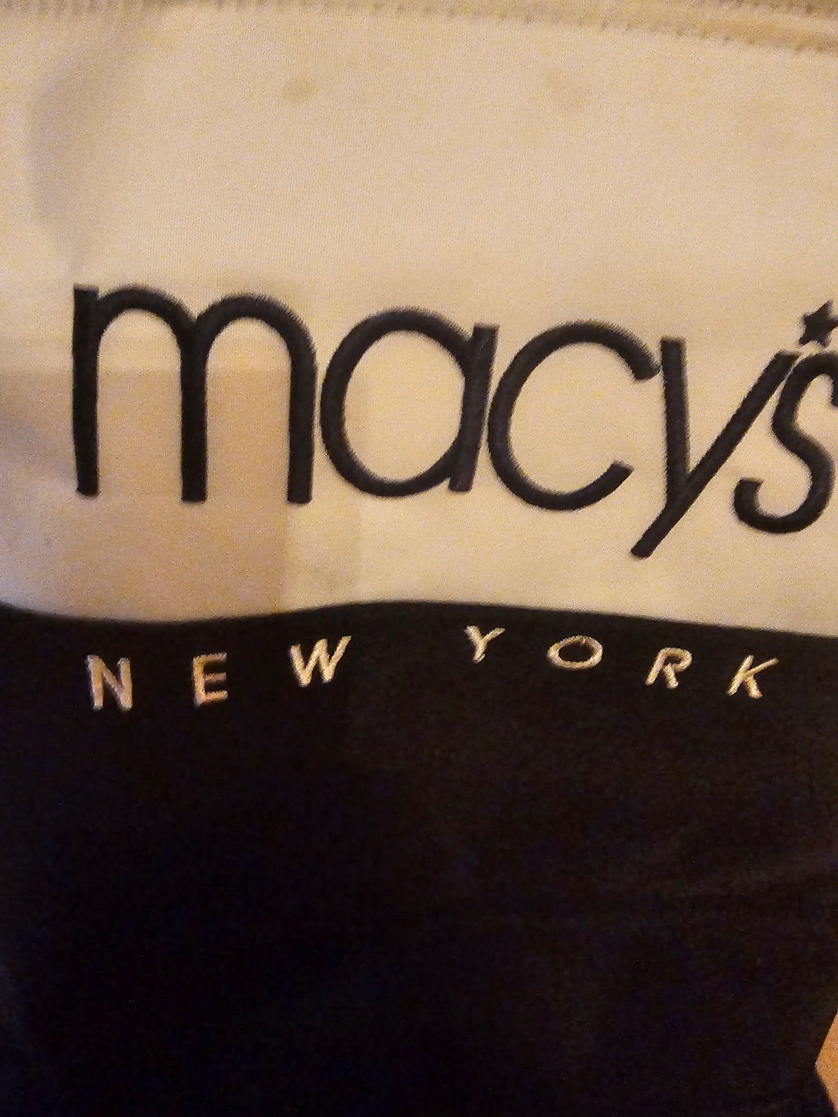 Ladies Macys from New York Black & Cream small handbag