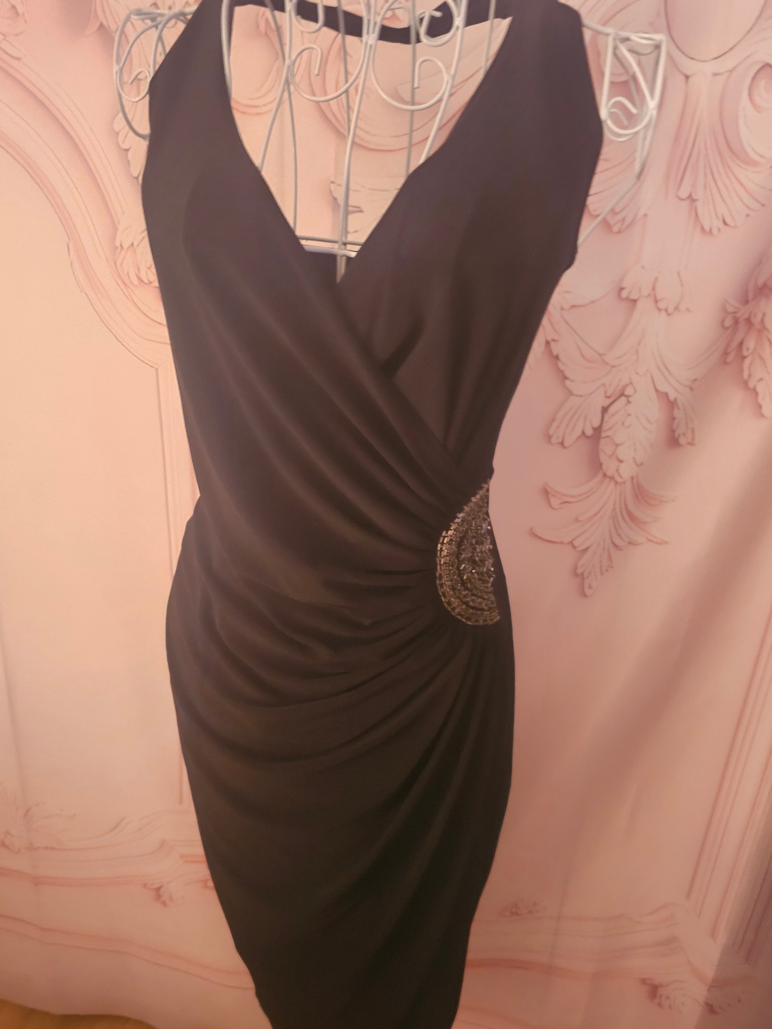 Ladies Black Star by Julien Macdonald halterneck evening dress