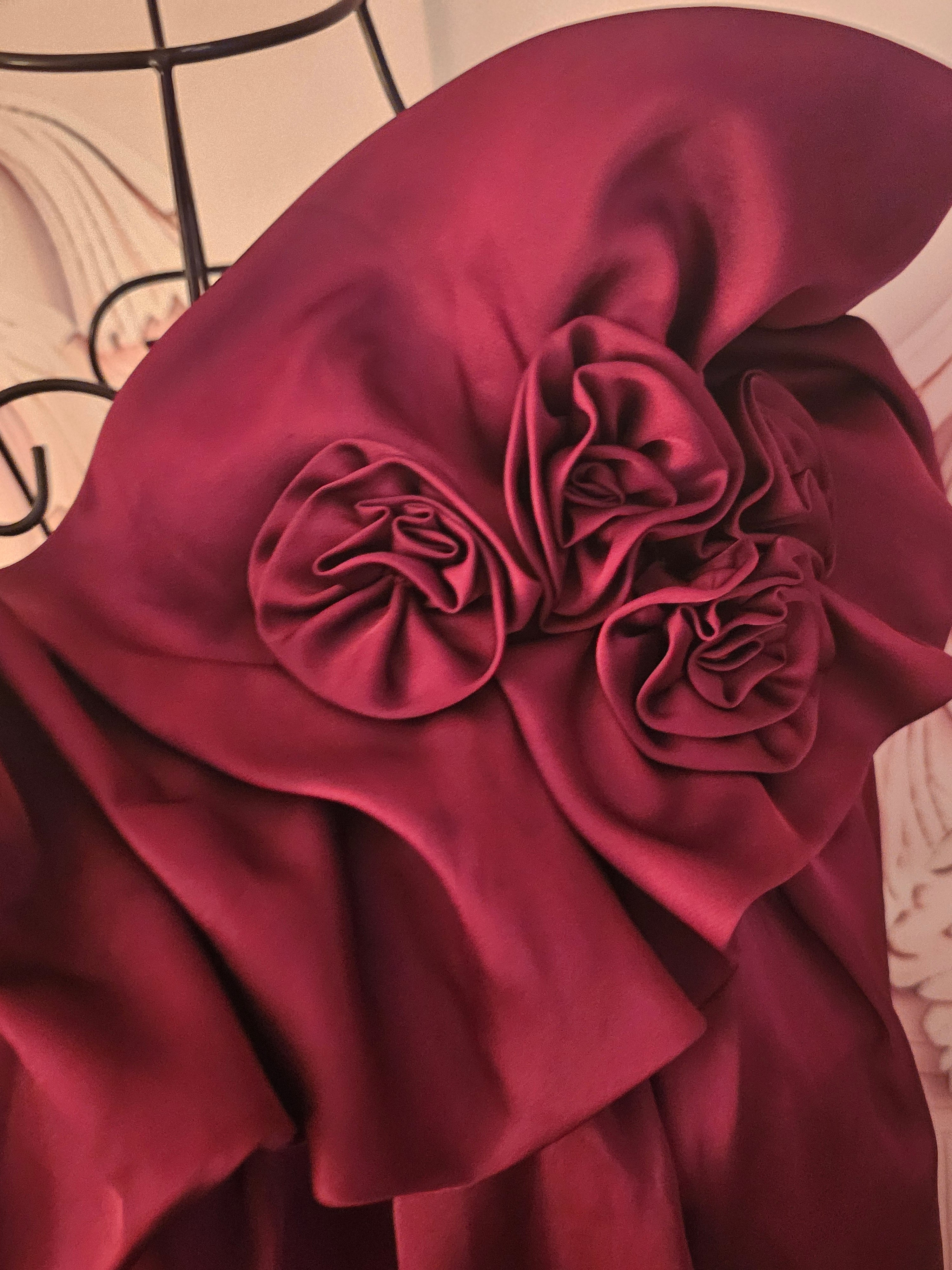 Ladies Burgundy Glamorus Evening Top