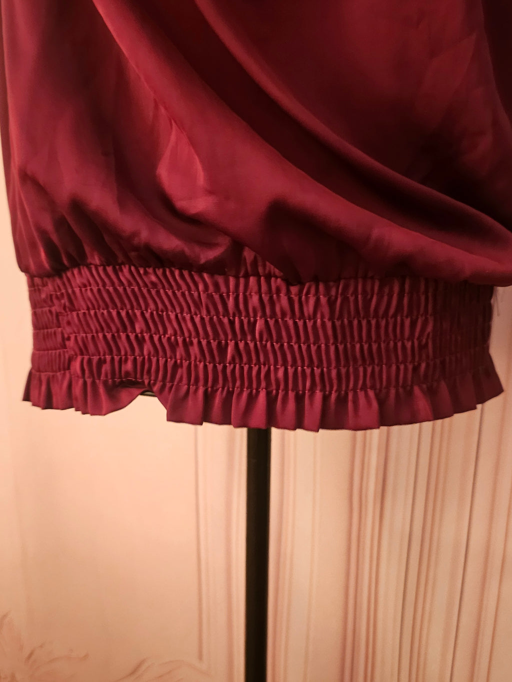 Ladies Burgundy Glamorus Evening Top