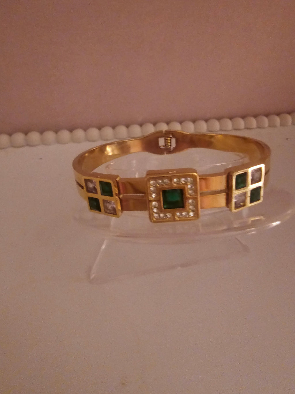 Ladies Solid Gold Plated dress bangles x 2