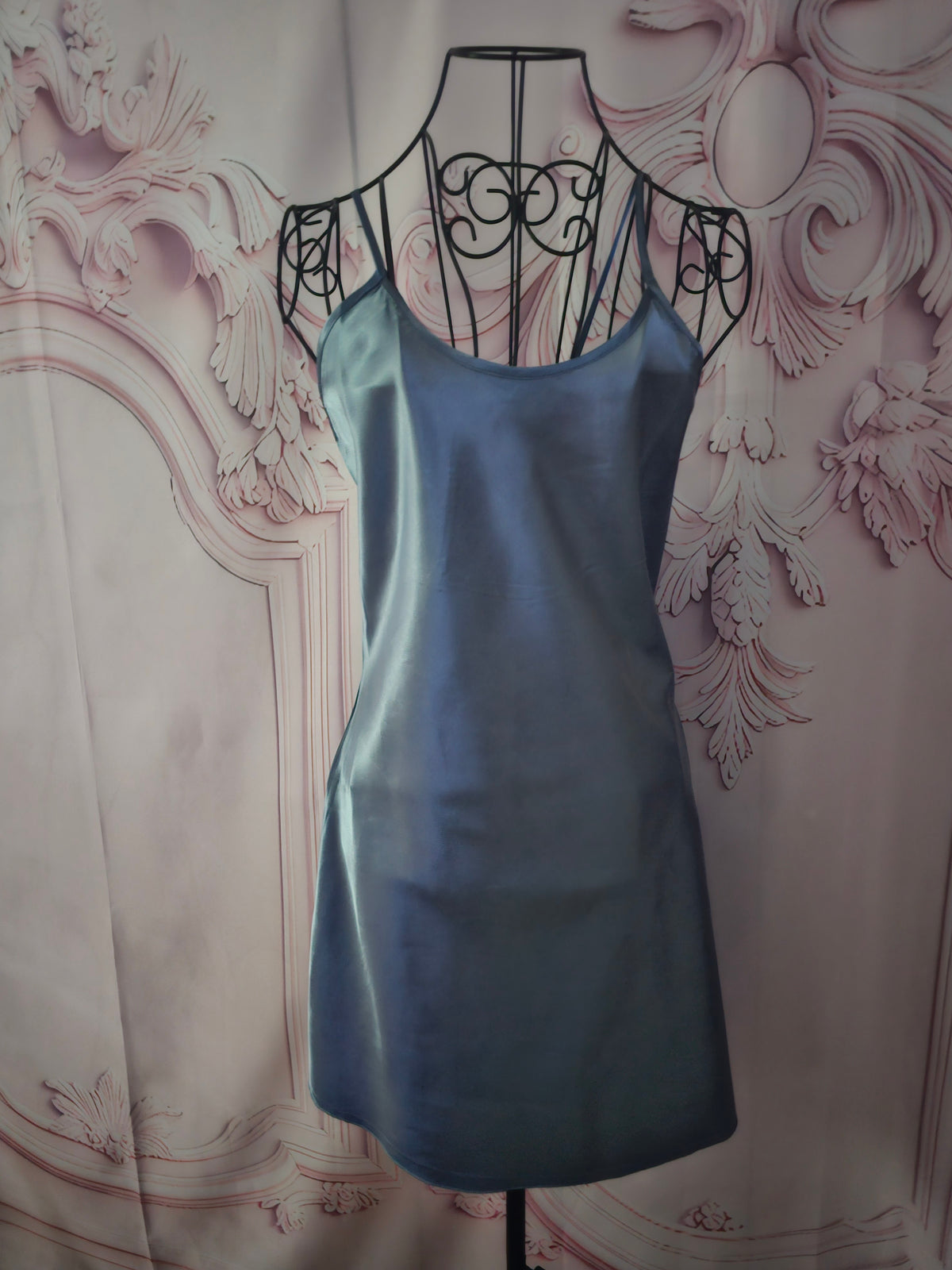 Ladies Teal Satin Negligee
