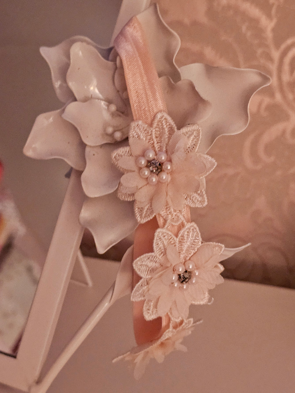 Ladies Pink Flower Hair Accessorie