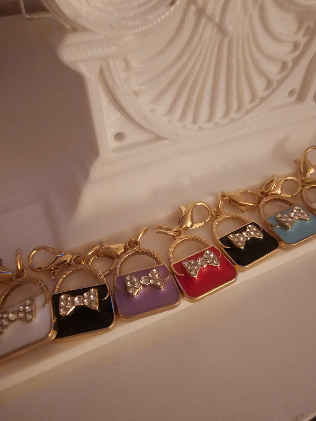 Ladies x 10 small unusal handbag keyrings
