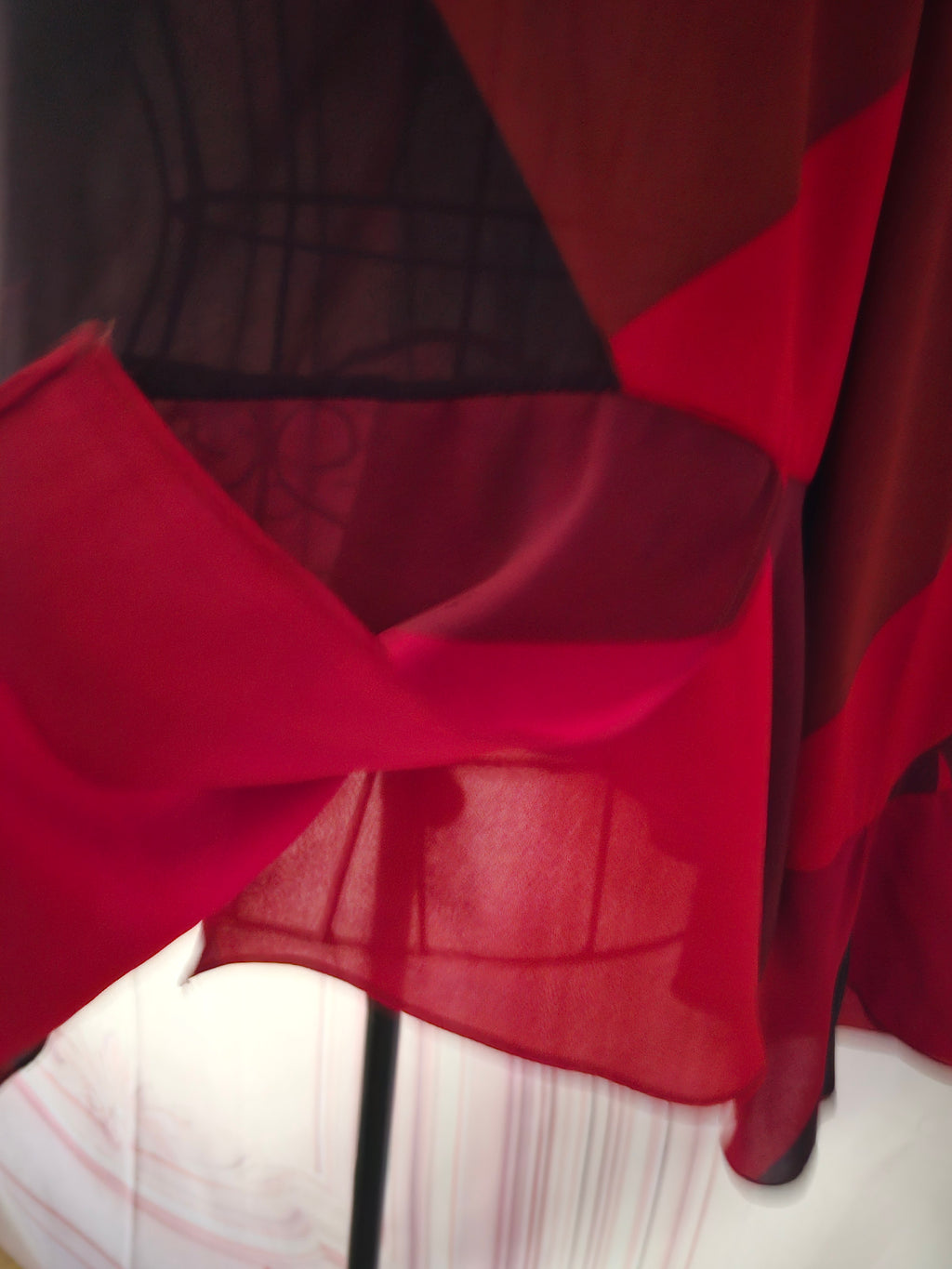 Ladies Red Warehouse Chiffon Top