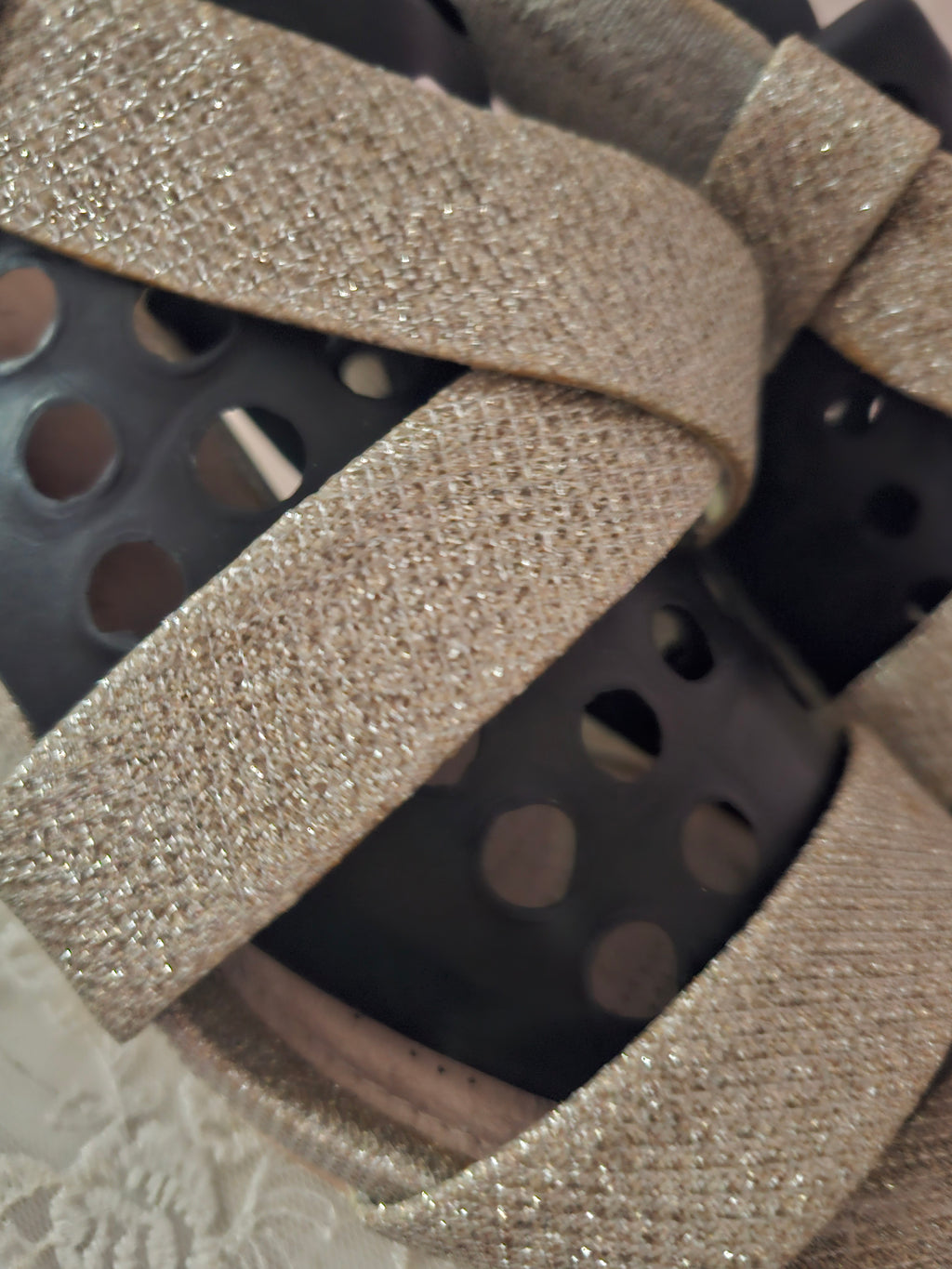 Ladies Forever Comfort by Next Gold Sparkly Wedges
