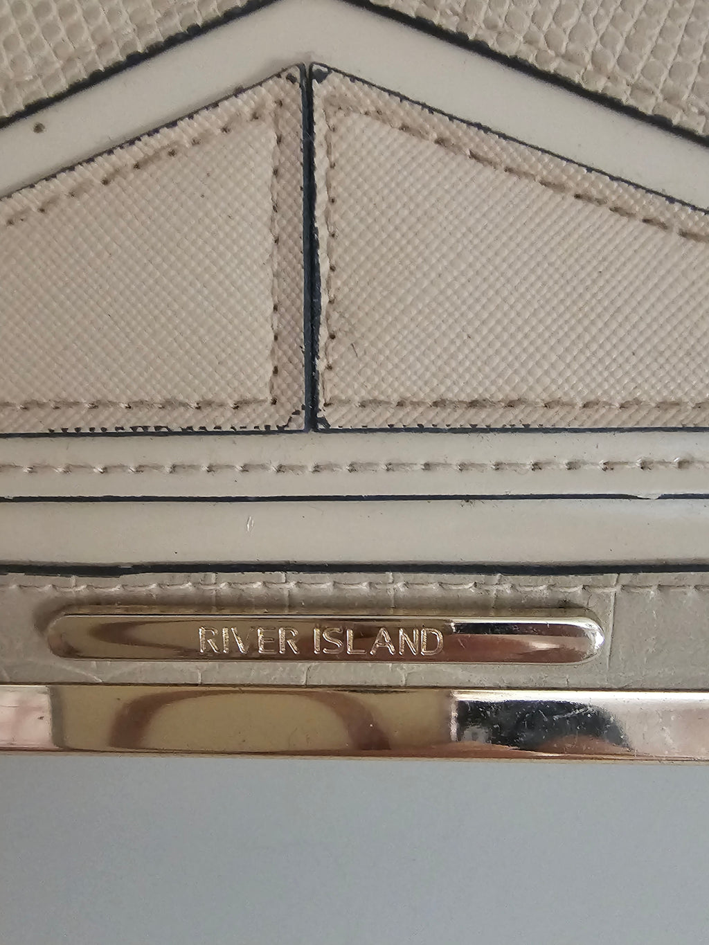 Ladies Cream Aztec River Island Purse