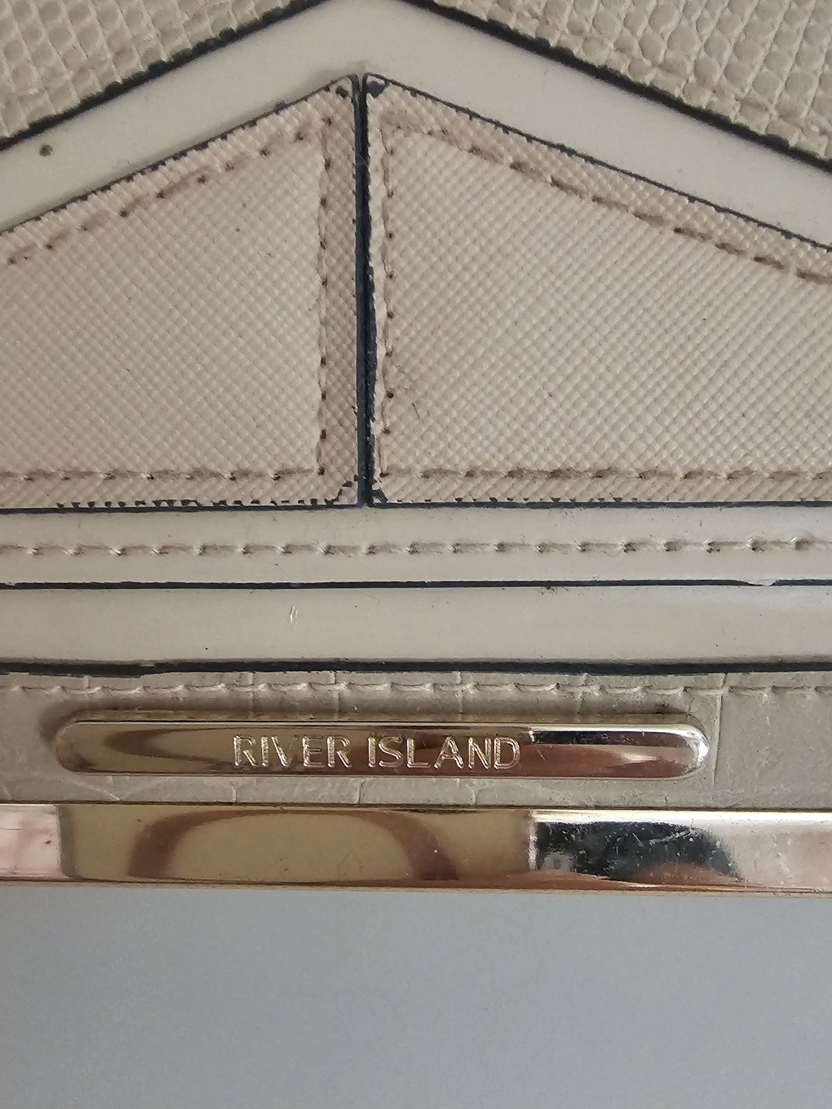 Ladies Cream Aztec River Island Purse