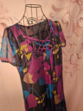 Ladies Monsoon Chiffon Lined Multi coloured print Dress