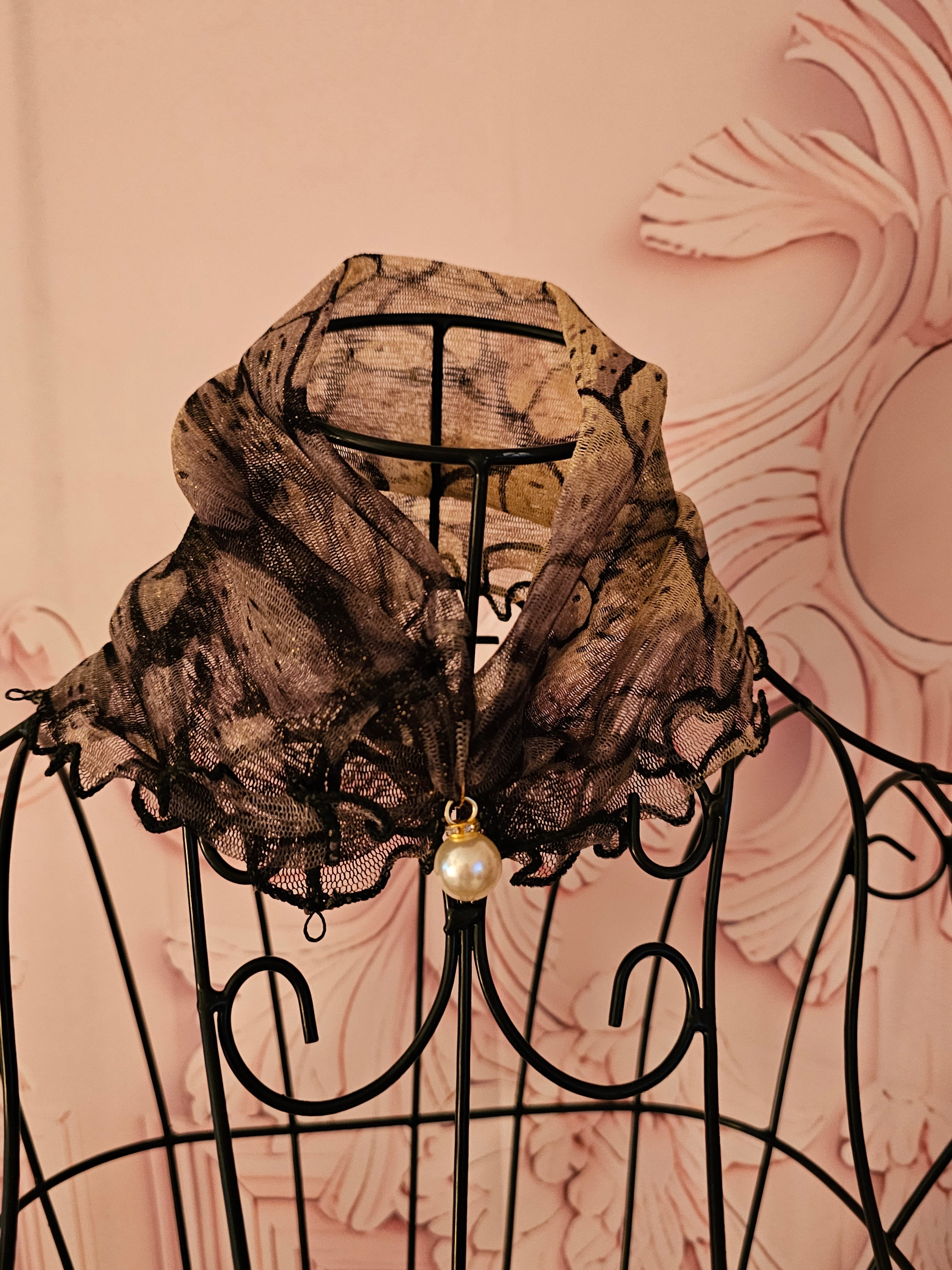 Ladies Fancy Brown Marble effect Neck Scarf