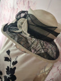 Ladies Stunning Black & Cream Wedding Hat