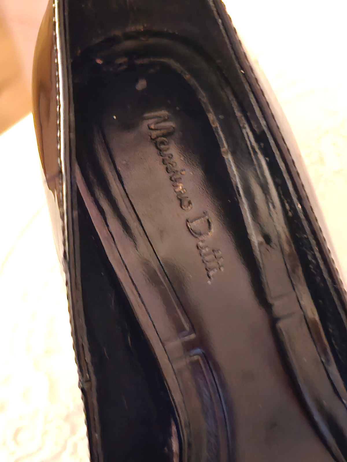Ladies Black Paitent Massimo Dutti Buckle Ankle Strap Ballet Style Flats
