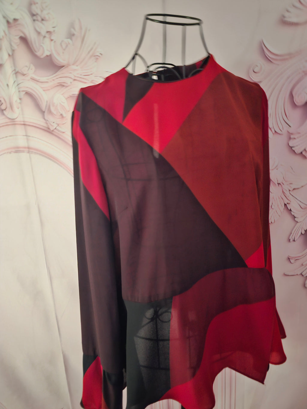 Ladies Red Warehouse Chiffon Top