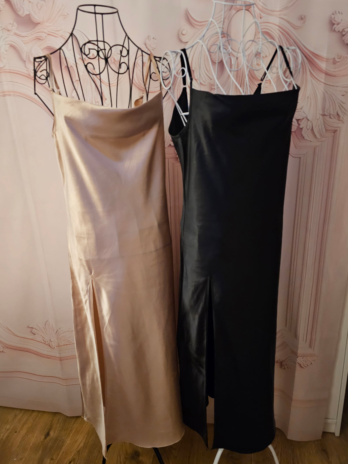 2 x long satin nightdresses