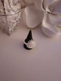 Ladies Silver Ball Spiked Design Dress Ring