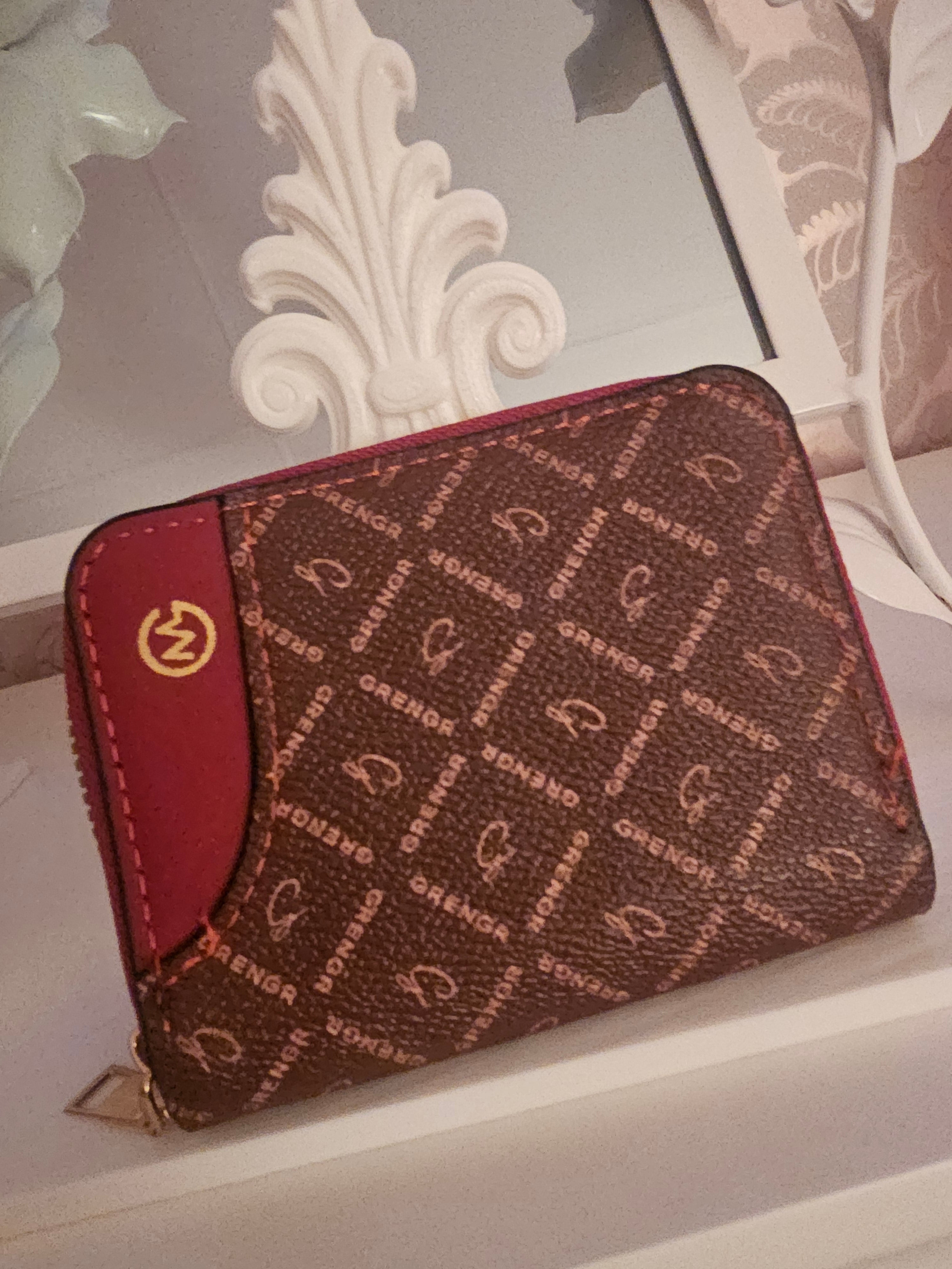 Ladies Brown with Red Detail Purse