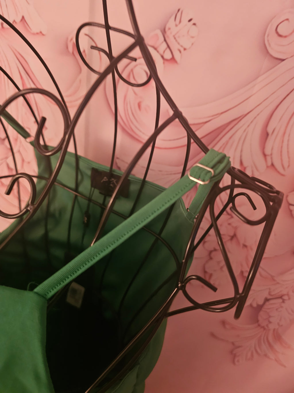 AX Paris Emerald Green Strappy Gown with Ruffle Back — Size 10