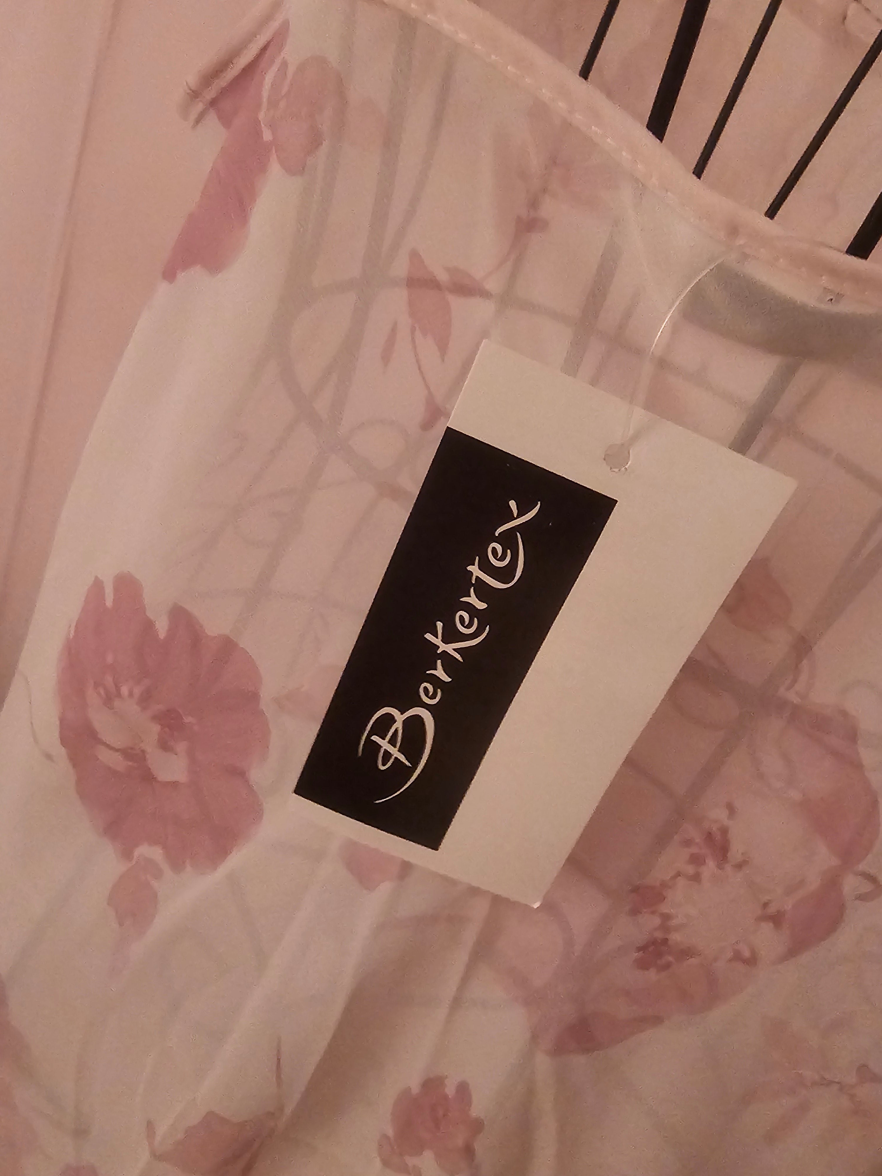Ladies Pale Pink Floral Berkertex Chiffon Negligee
