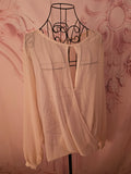 Ladies cream Smash Chiffon Top