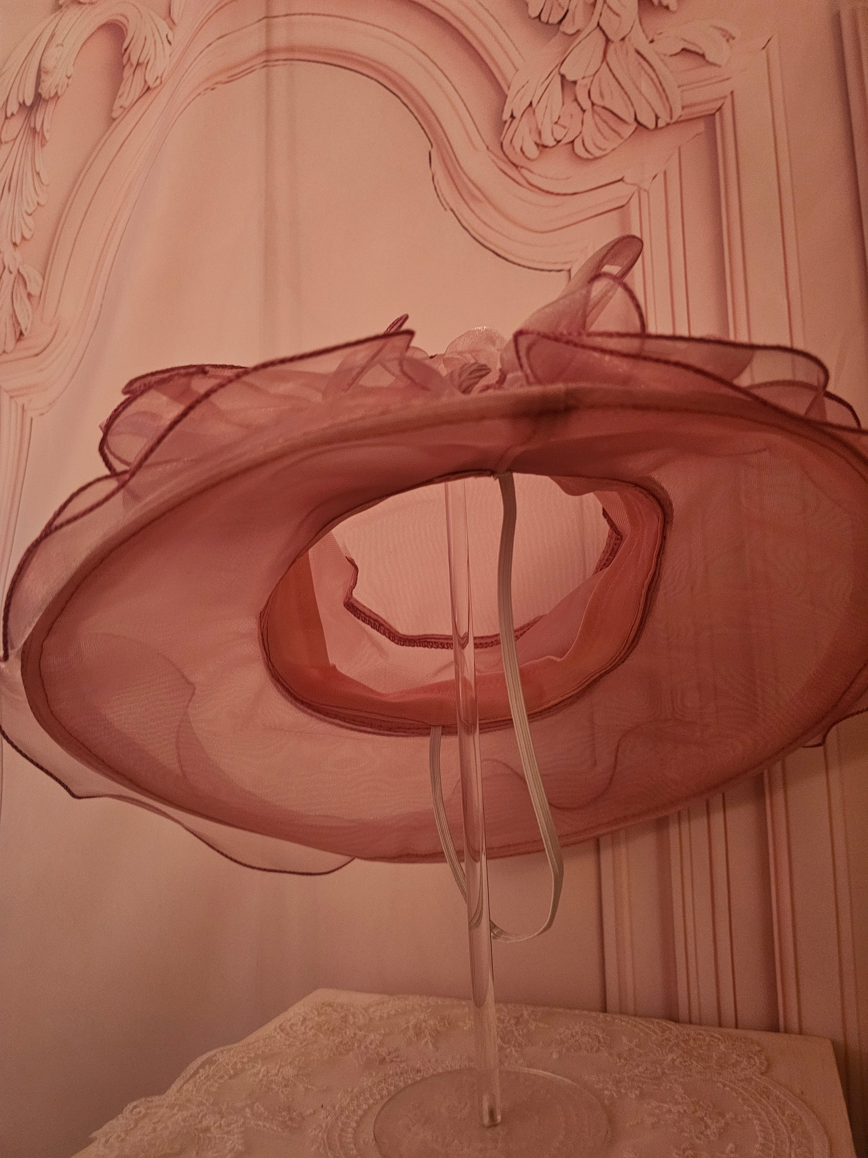 Ladies Baby Pink Stunning Wedding Hat