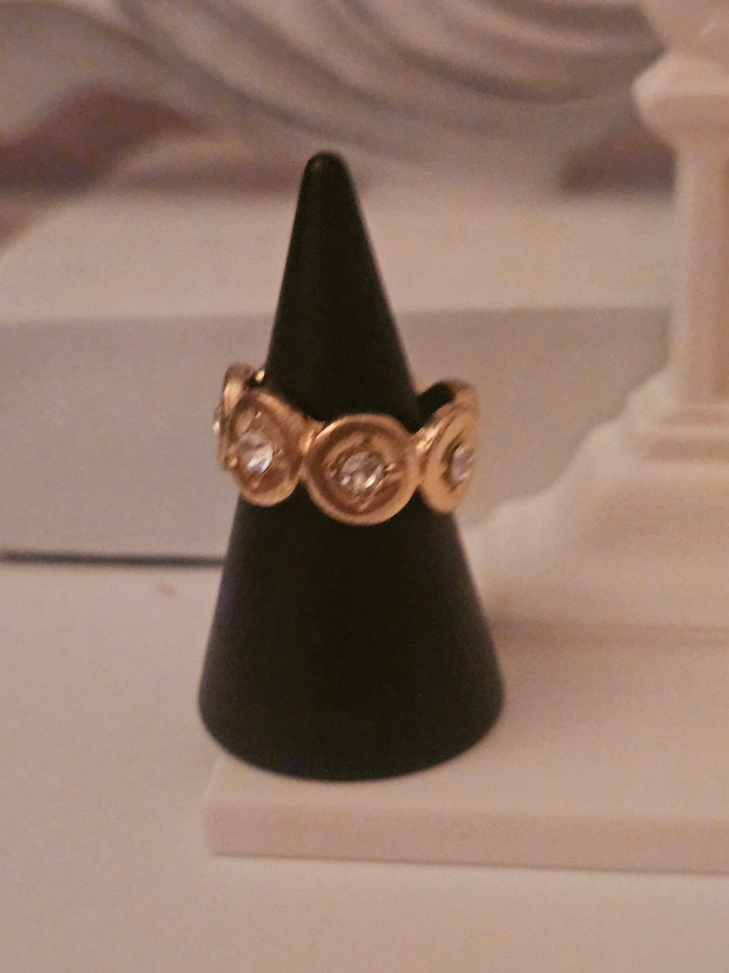 Ladies gold plated with diamond design x2 rings £10 each