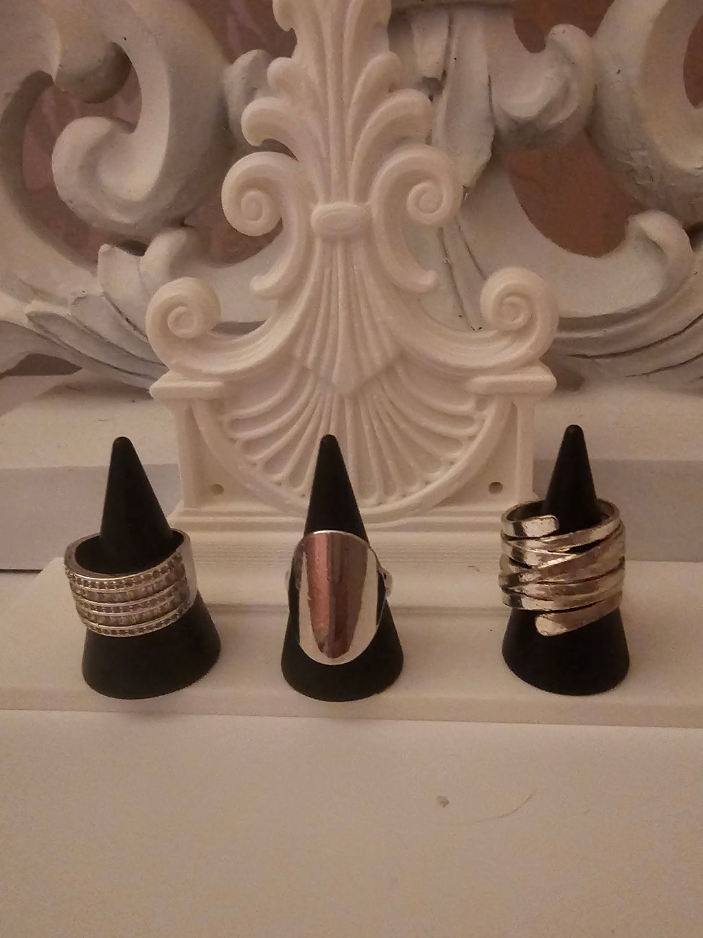 Ladies Silver dress rings x3 £10 each