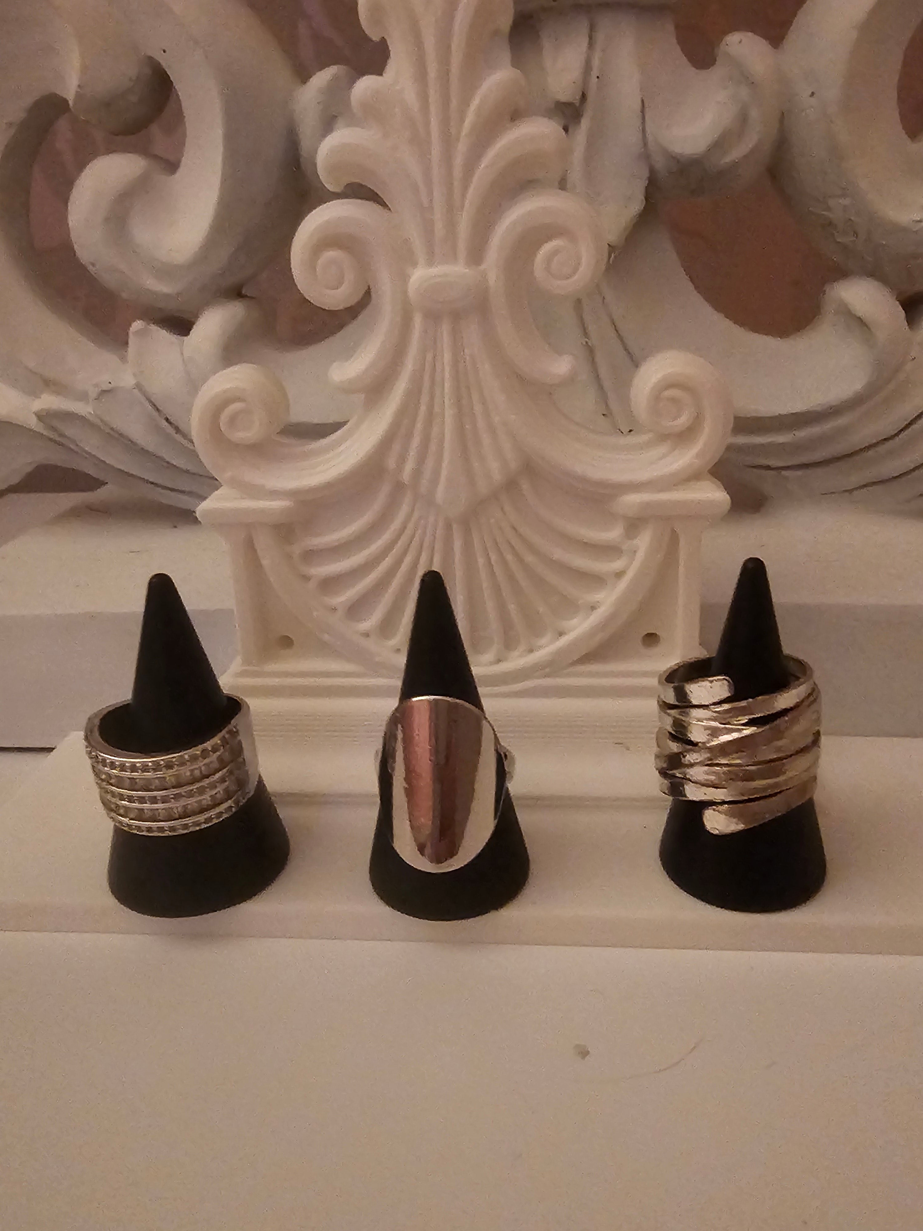Ladies Silver dress rings x3 £10 each