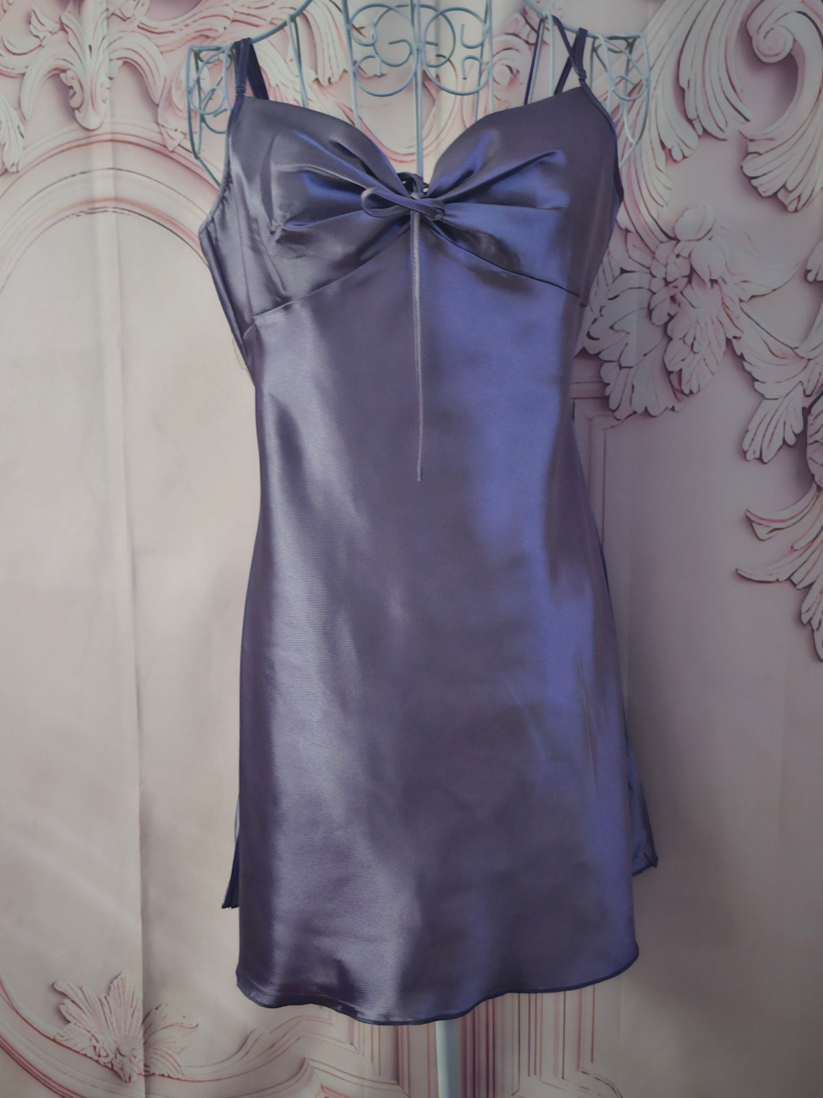Ladies Lilac Satin Negligee