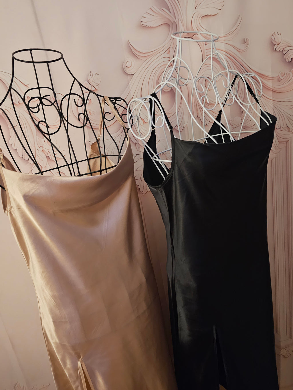 2 x long satin nightdresses