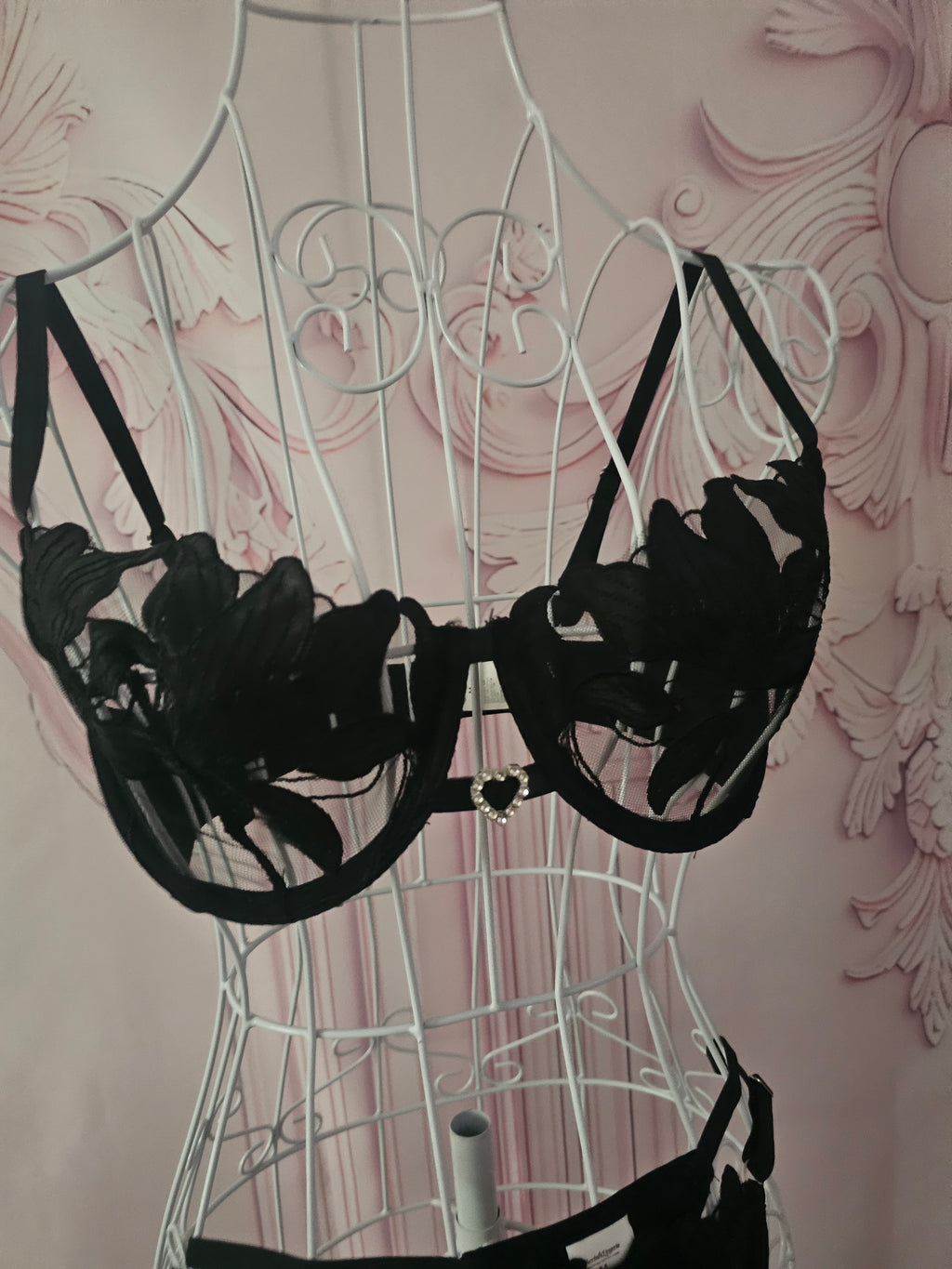 Ladies Lacy Black Underwear Set