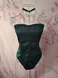 Ladies Dark Green Satin Classy Bodysuits x 2