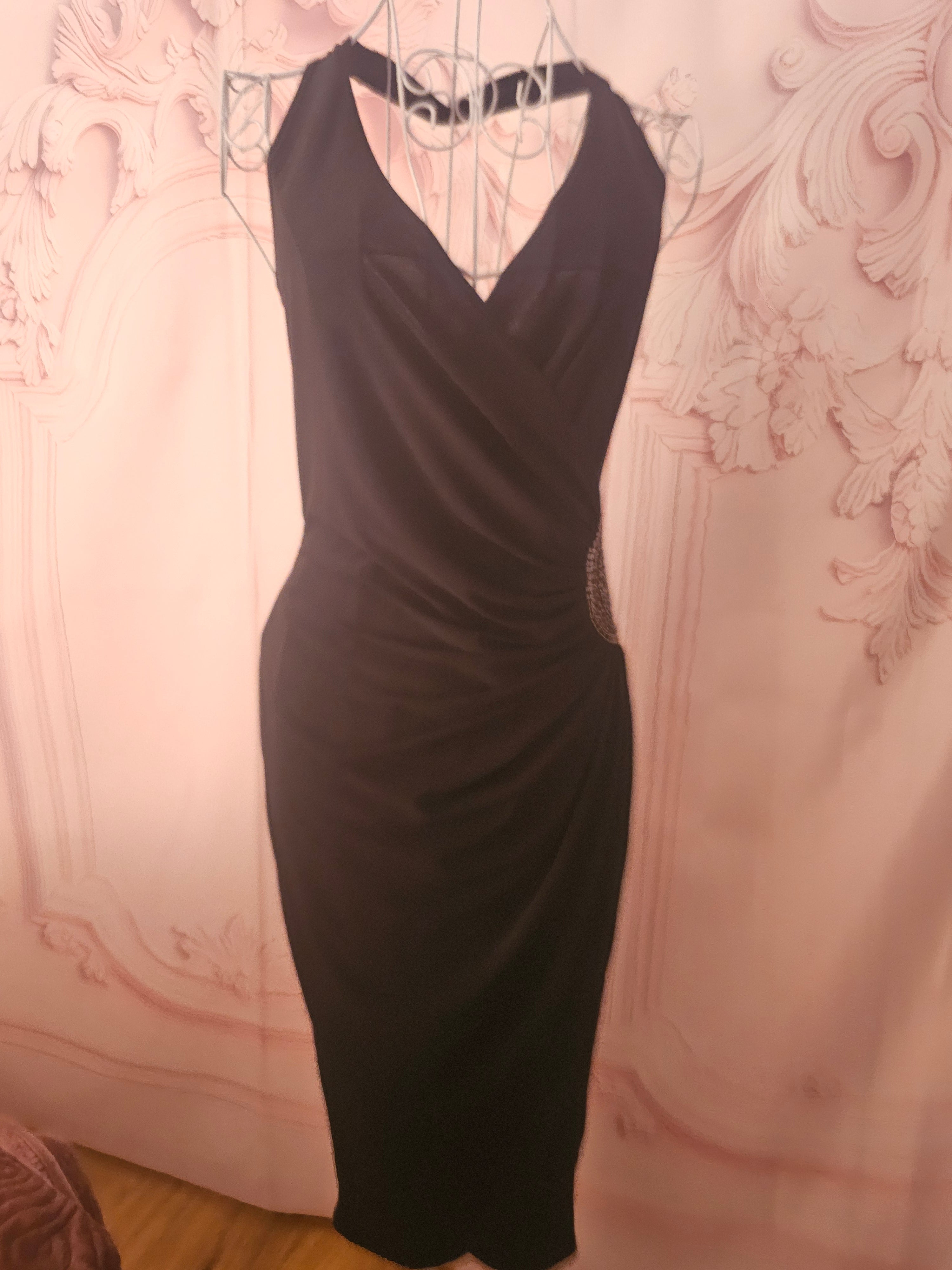 Ladies Black Star by Julien Macdonald halterneck evening dress