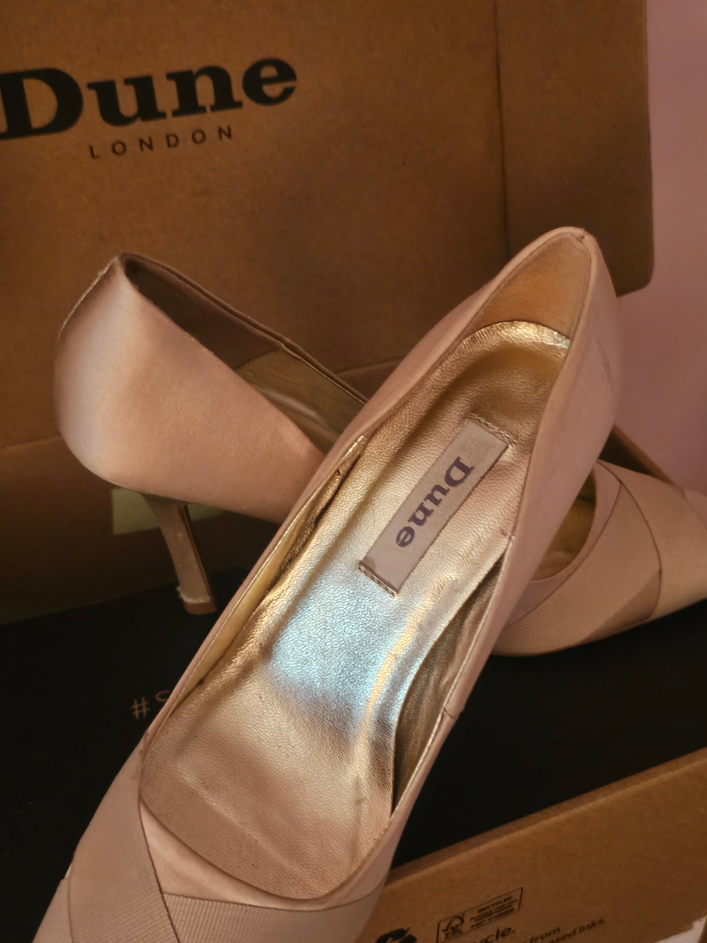 Ladies Gold Dune Stilletto Heels
