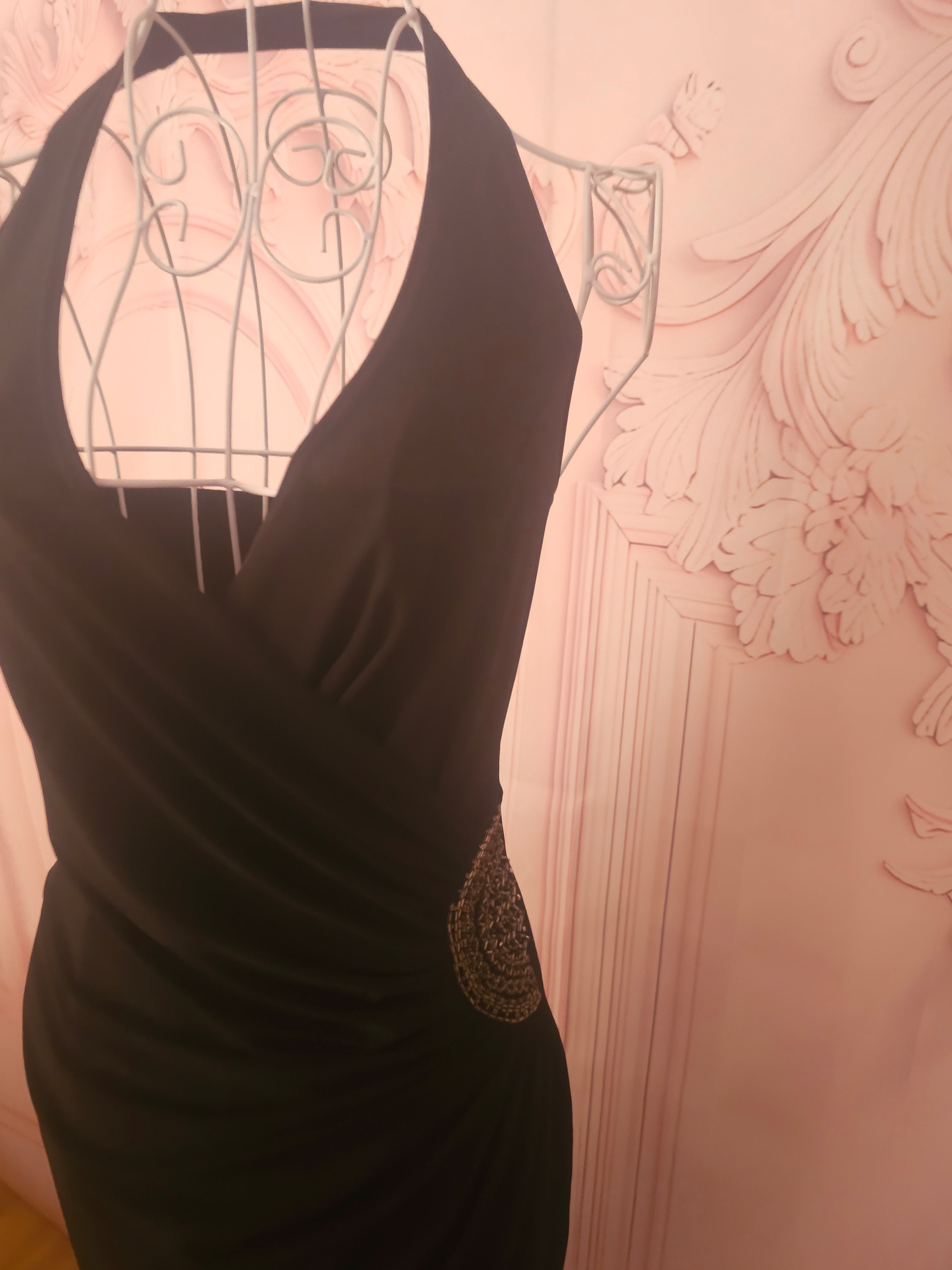Ladies Black Star by Julien Macdonald halterneck evening dress