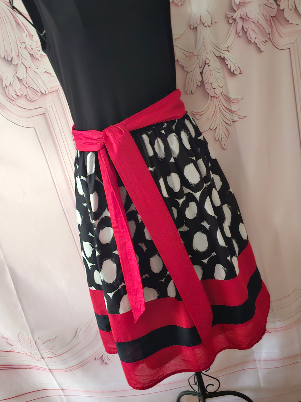 Ladies Marks and Spencer Red & Black Dress
