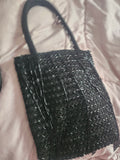 Ladies Black sequenced & Fringed Eveningwear Bag