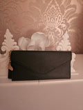 Ladies Black Large Purse with Gold heart & Tassel Detail