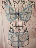 Ladies Blue Daisy Design Underwear Set